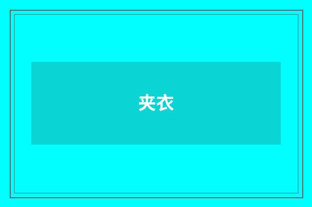 夹衣