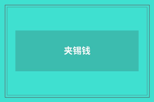 夹锡钱