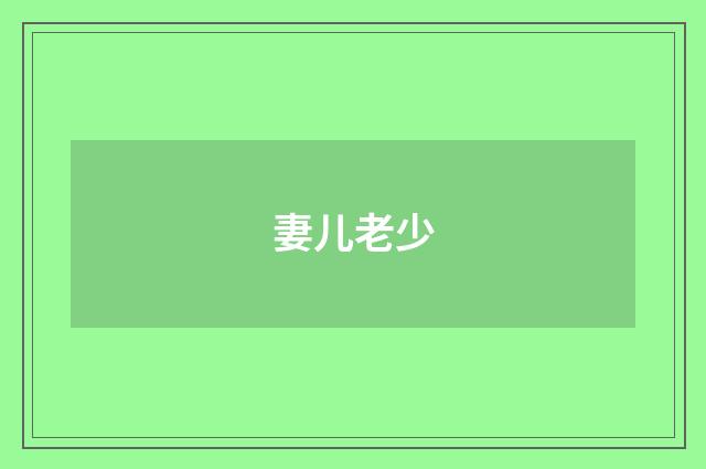 妻儿老少