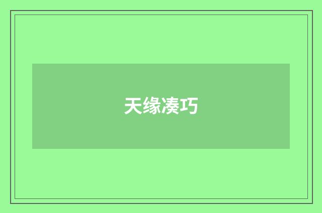 天缘凑巧