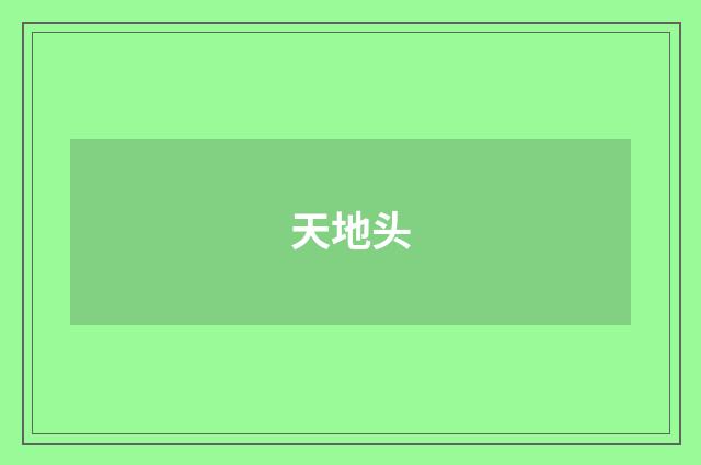 天地头