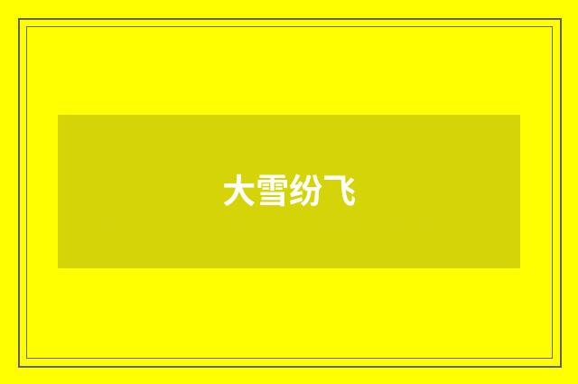 大雪纷飞
