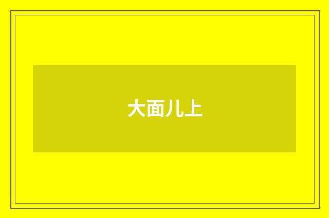 大面儿上
