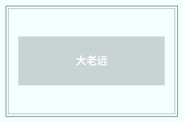 大老远