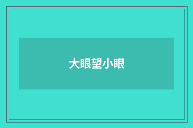 大眼望小眼
