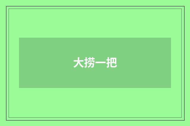 大捞一把