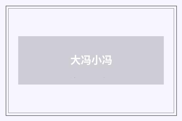 大冯小冯
