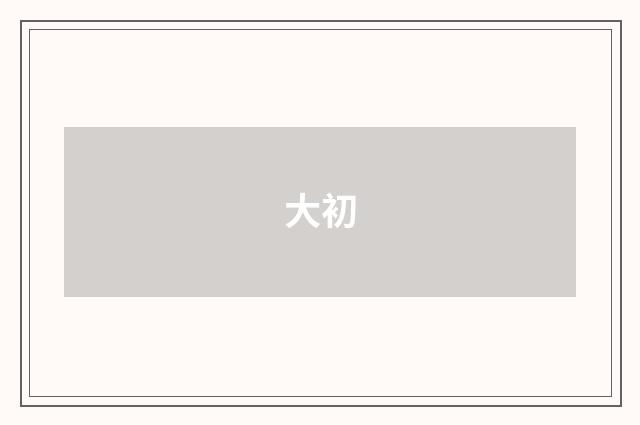 大初