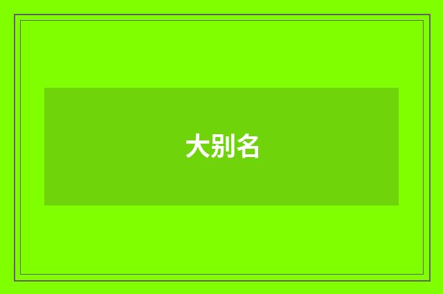 大别名