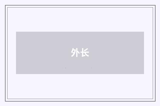 外长