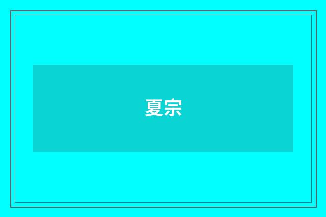 夏宗