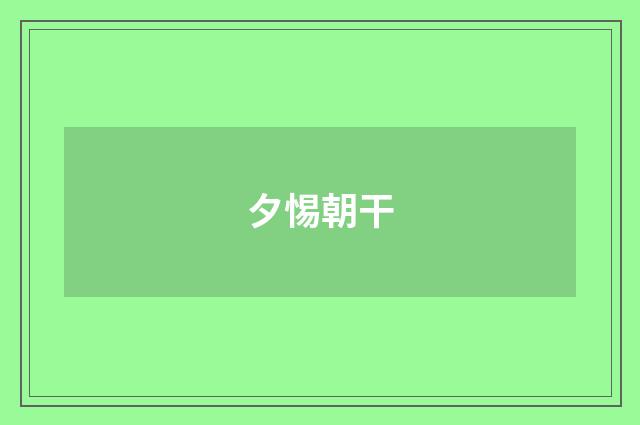 夕惕朝干