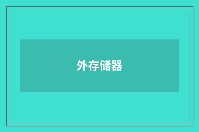 外存储器
