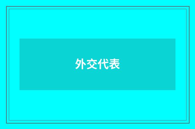 外交代表