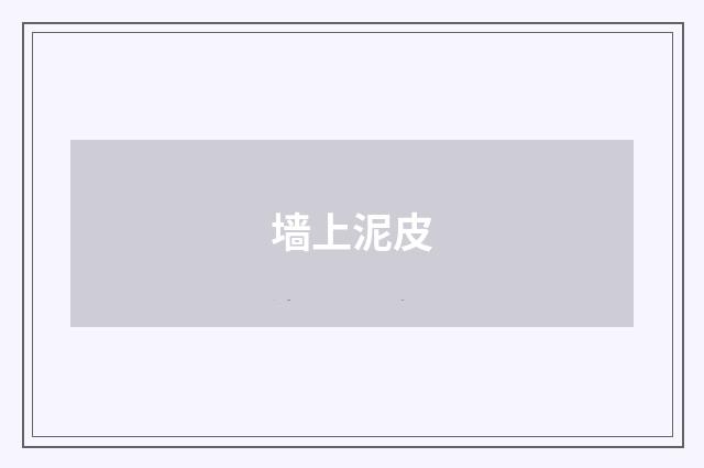 墙上泥皮