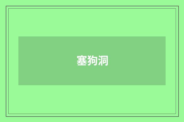 塞狗洞