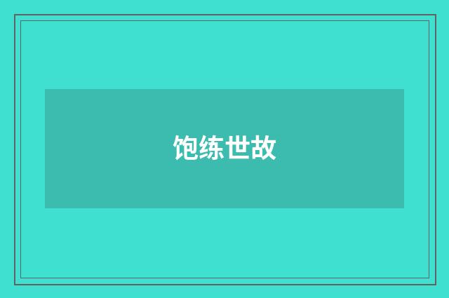 饱练世故