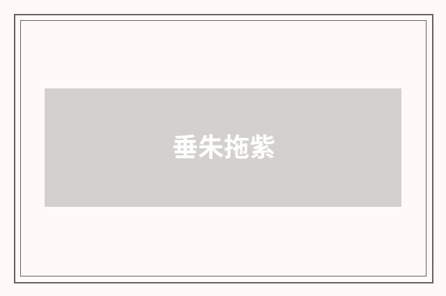 垂朱拖紫