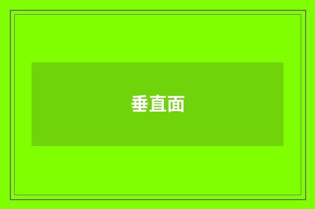 垂直面