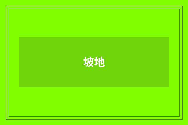 坡地