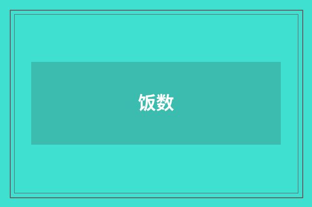 饭数