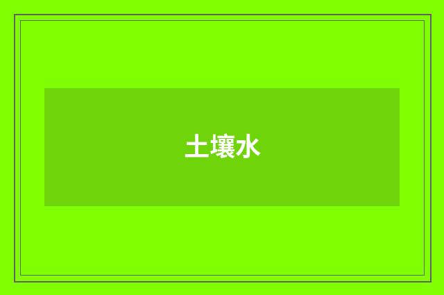 土壤水