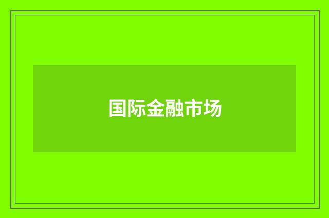 国际金融市场