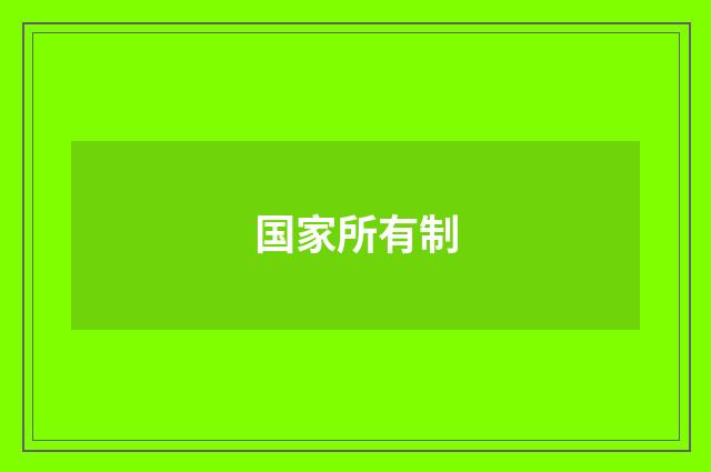 国家所有制