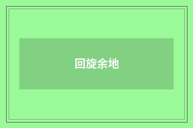 回旋余地