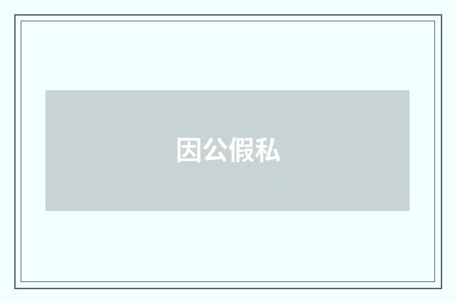 因公假私