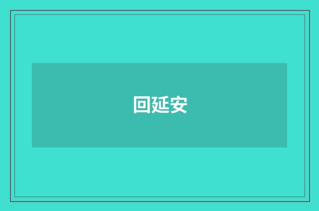 回延安