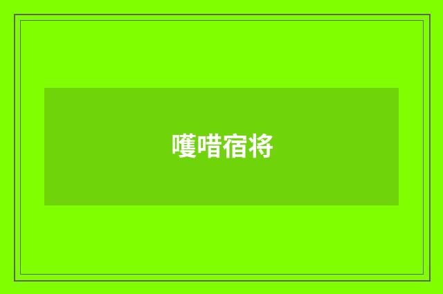 嚄唶宿将