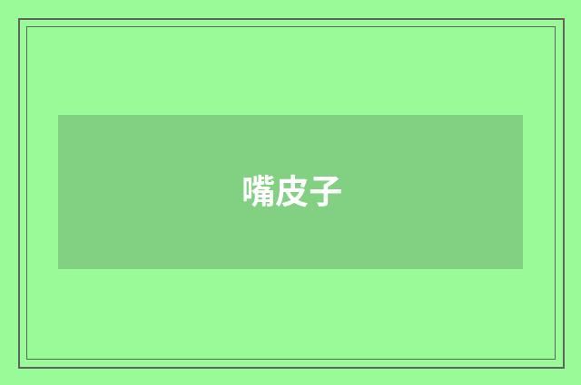 嘴皮子