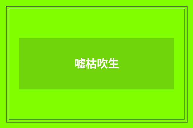 嘘枯吹生