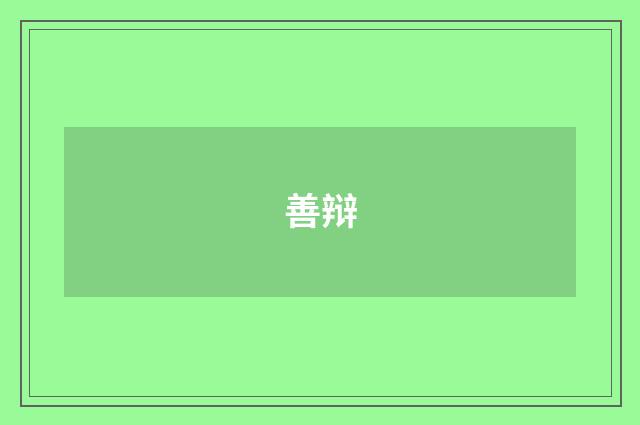 善辩