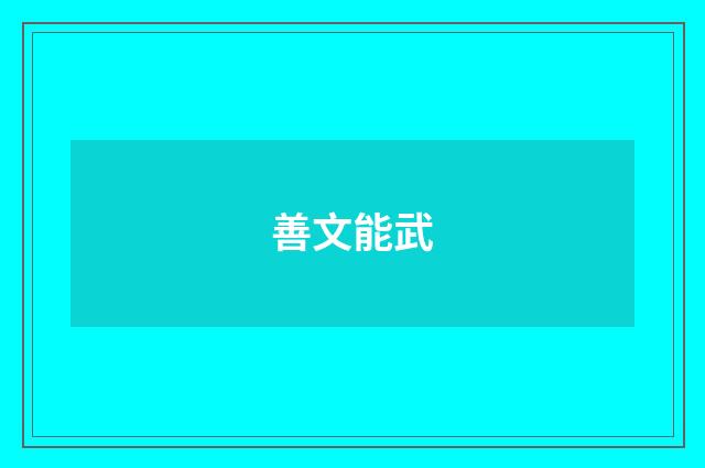 善文能武