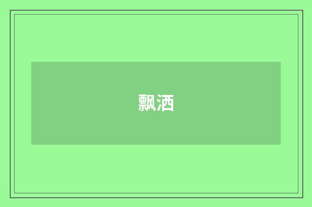 飘洒