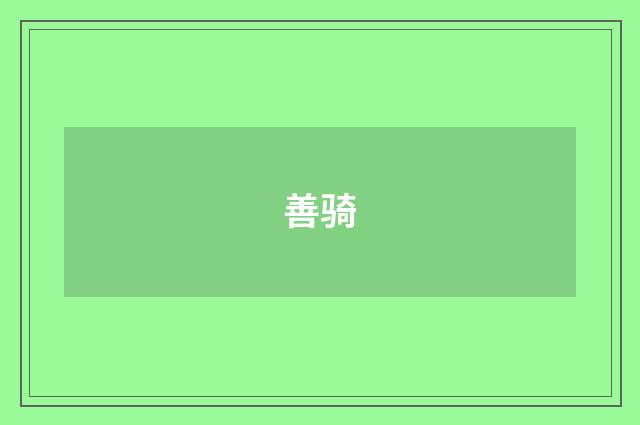 善骑