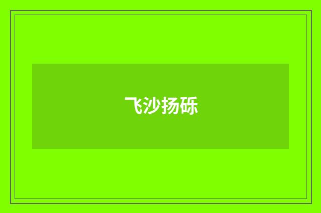 飞沙扬砾