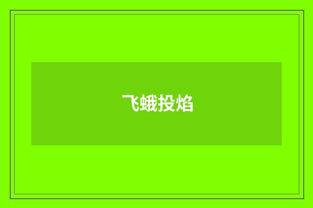 飞蛾投焰