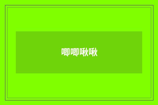 唧唧啾啾