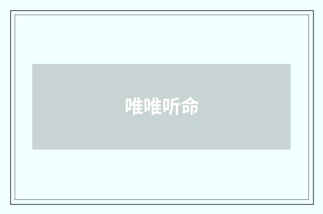 唯唯听命