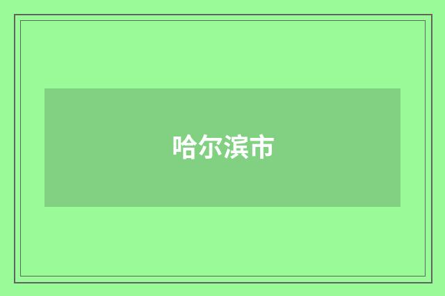 哈尔滨市