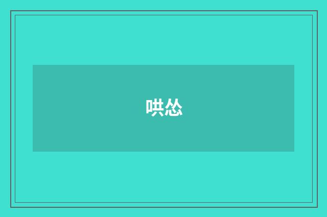 哄怂