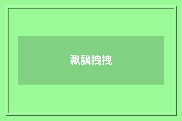 飘飘拽拽