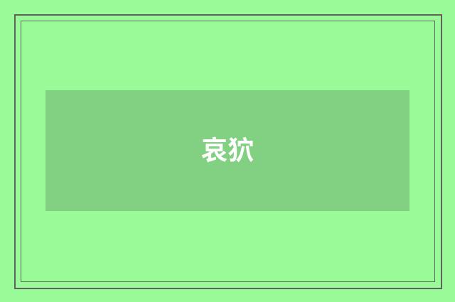 哀狖