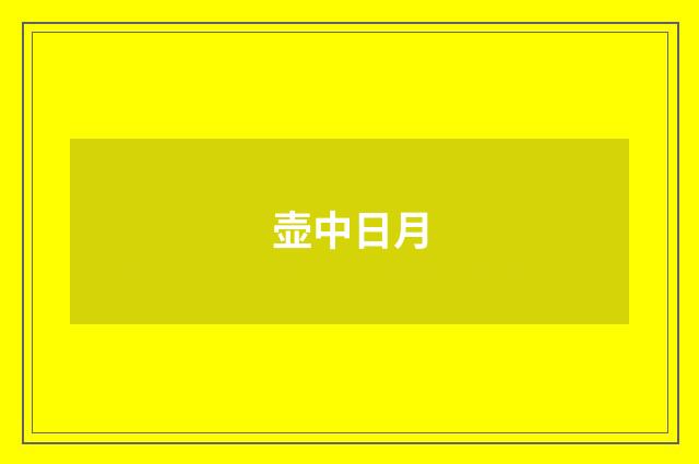 壶中日月