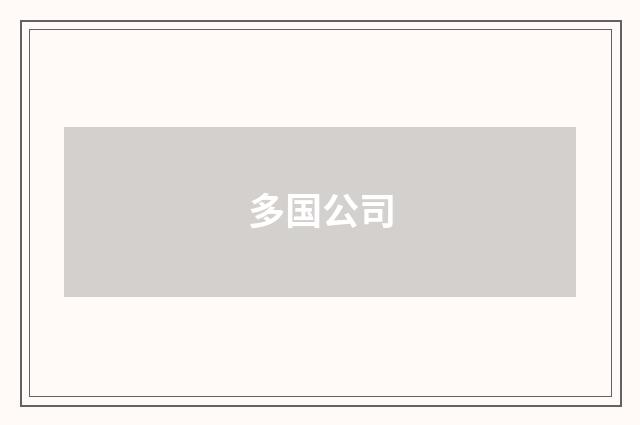 多国公司