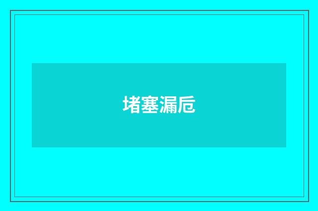 堵塞漏卮