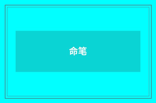 命笔